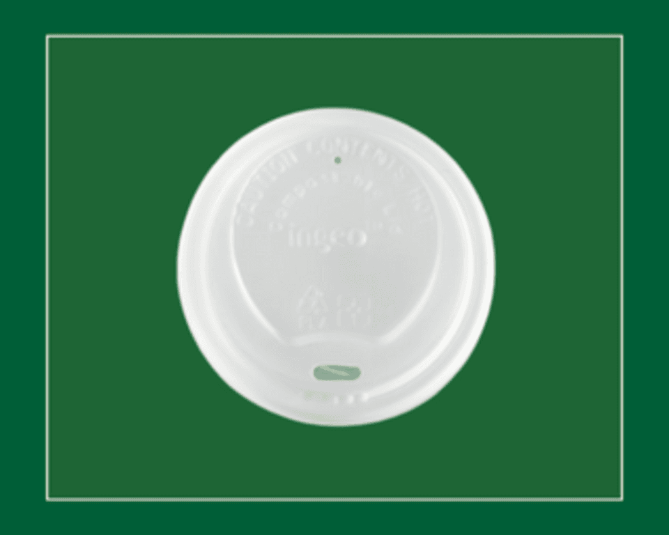 12oz Compostable White Lids For Ripple Cups