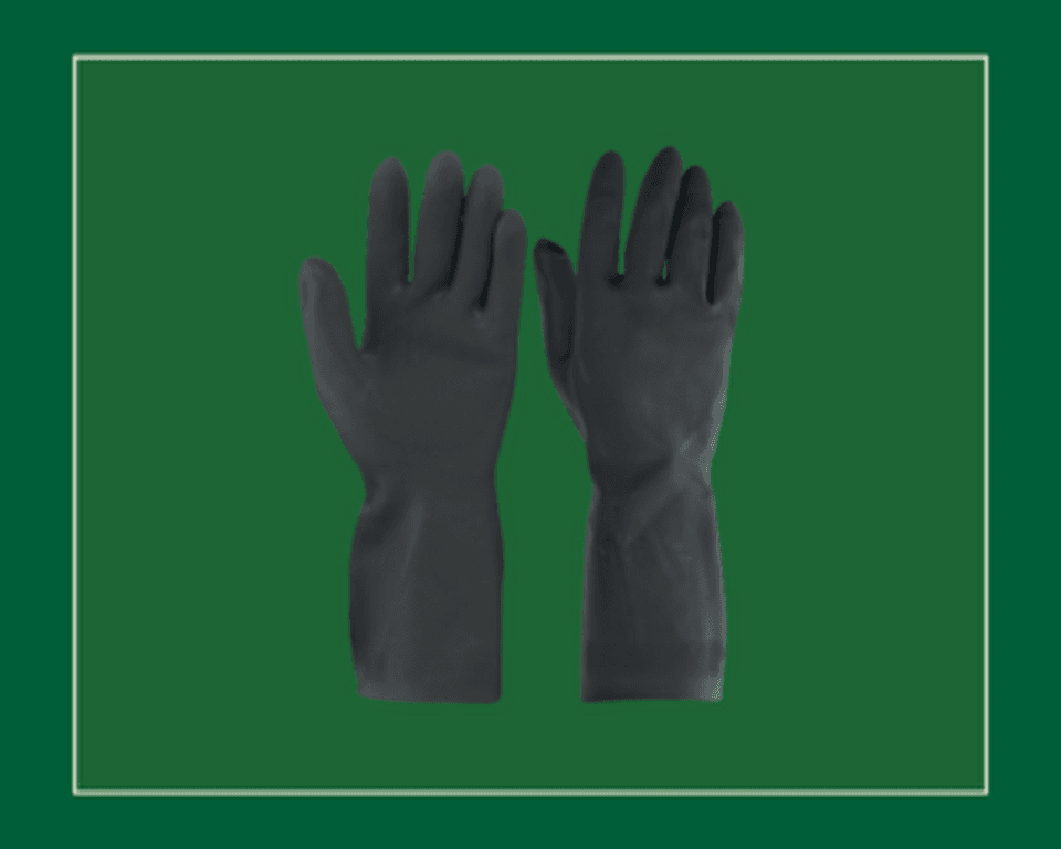 Heavy Weight Black Rubber Gloves