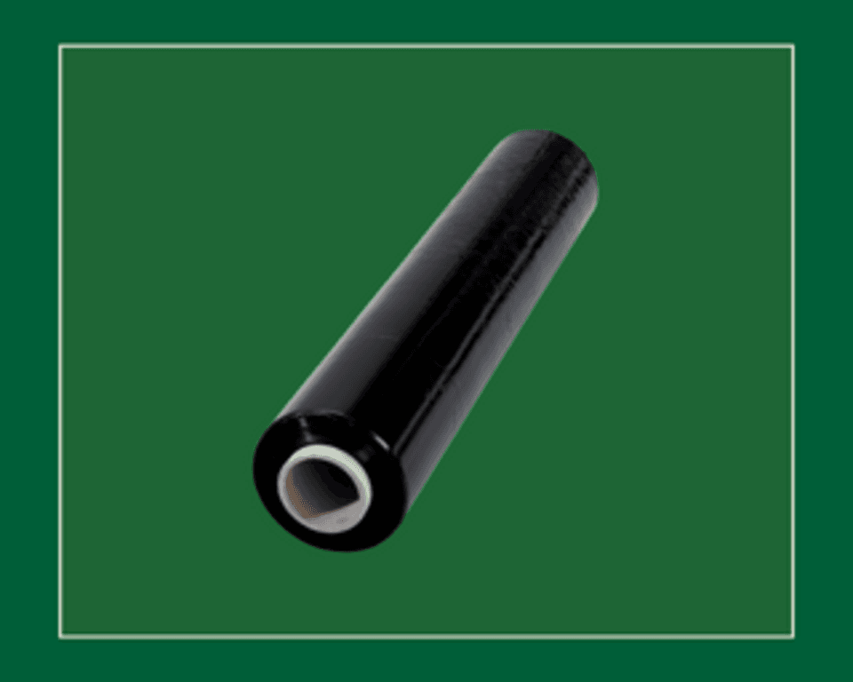 Black Flush Core Blown Palletwrap 500mm x 250m 25mu 