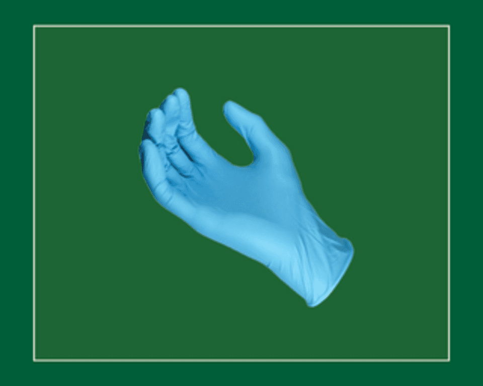 Heavy Duty Powder Free Blue Nitrile Disposable Gloves