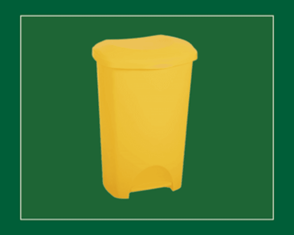 50L Yellow Clinical Recycling Commercial Utility waste Pedal Bin