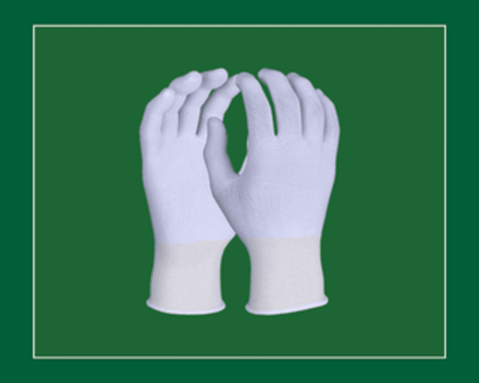 White Polyester Liner Gloves