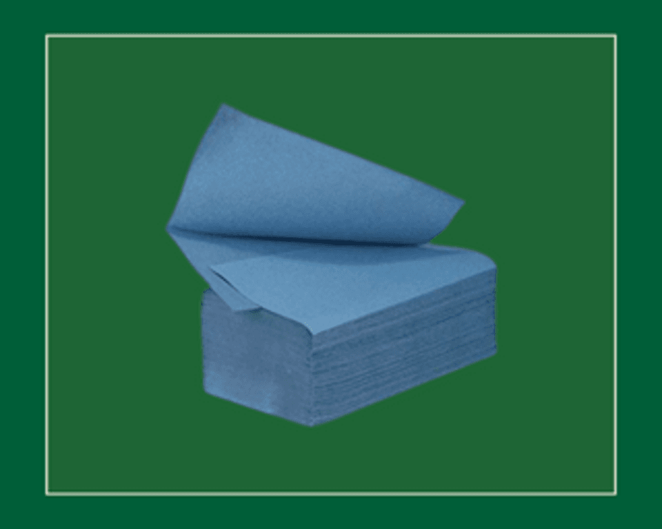 Blue V-Fold Hand Towels 1-Ply
