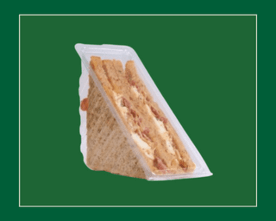 Clear Plastic Deep Fill Sandwich Wedge Hinged