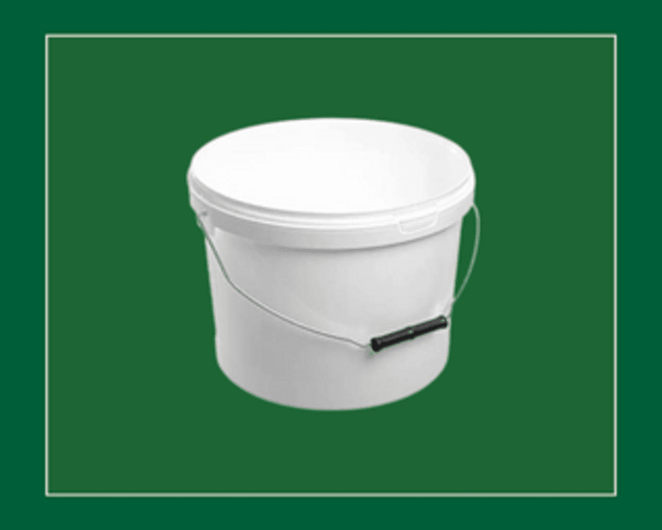 White Plastic Bucket With Lid 5L