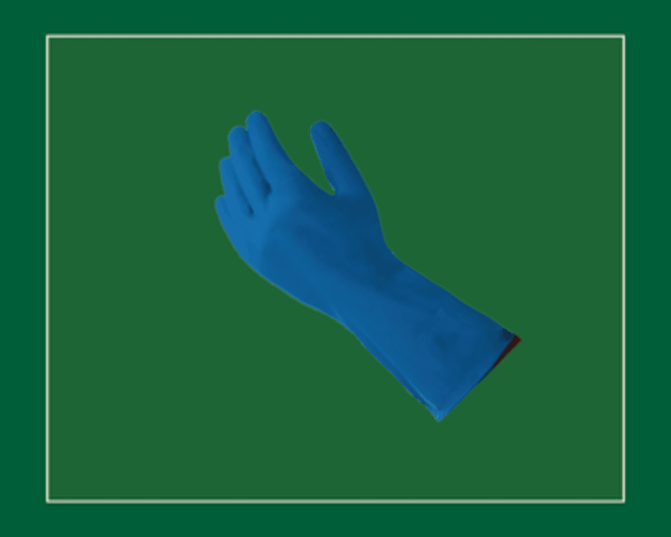 Blue Rubber Gloves