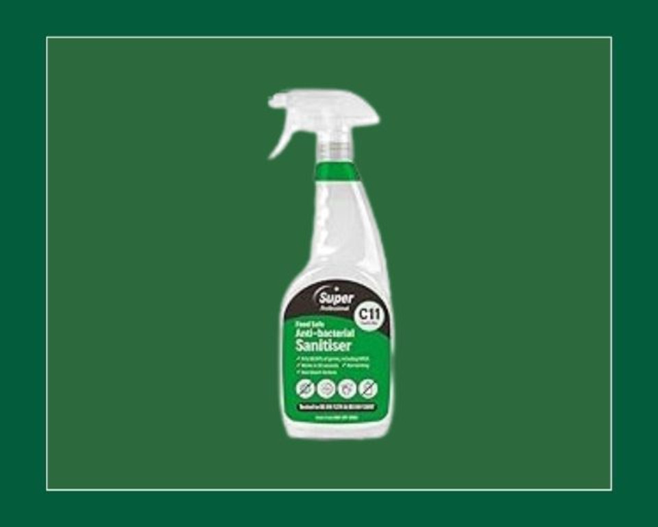 Super Professional C11 Food Safe Antibacterial Cleaner Sanitiser Spray 750ml