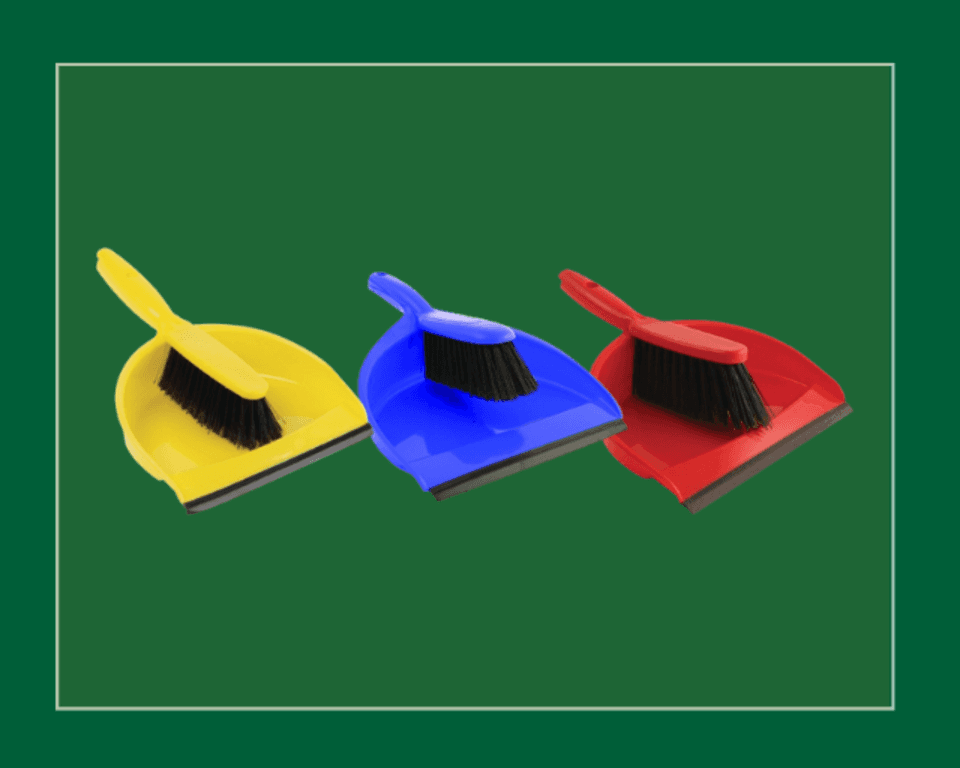 Plastic Dustpan & Brush Set 