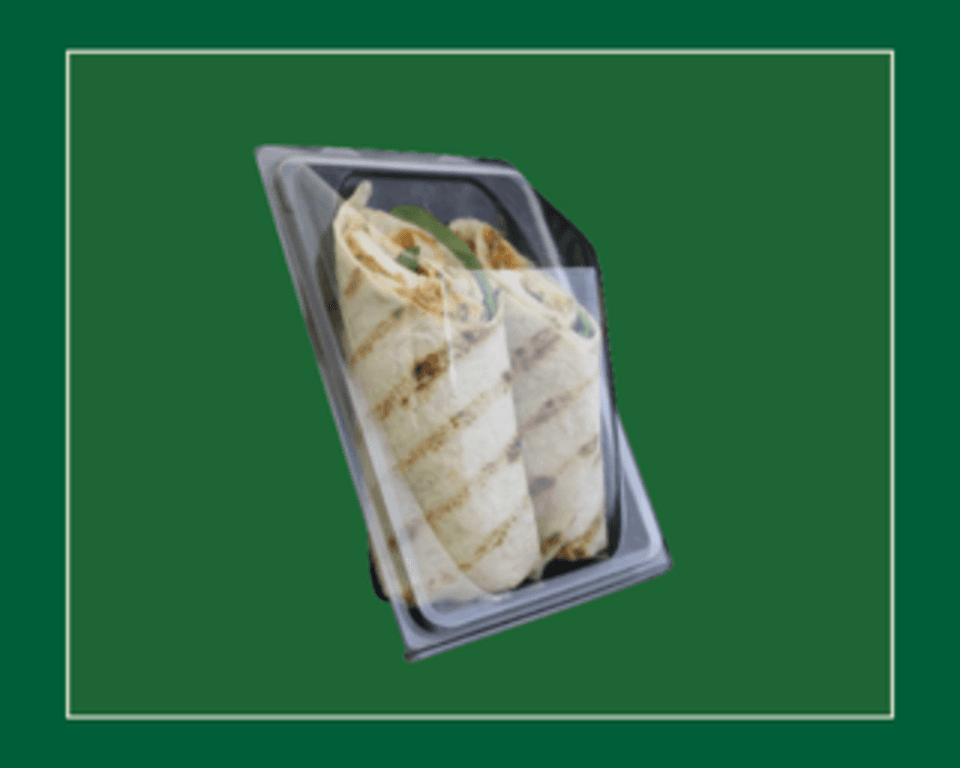 Clear Plastic Standart Twin Tortilla Pack  