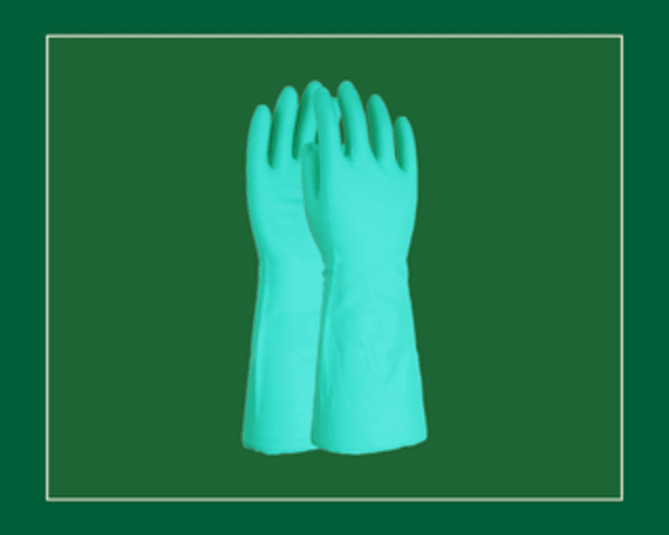 Green Premium Nitrile Chemical Gauntlet 16