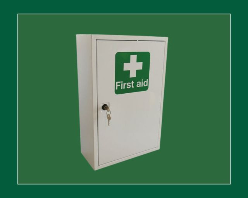 White Metal First Aid Cabinet