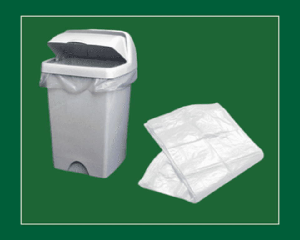 High-Density Polyethylene Swing Bin Liners White