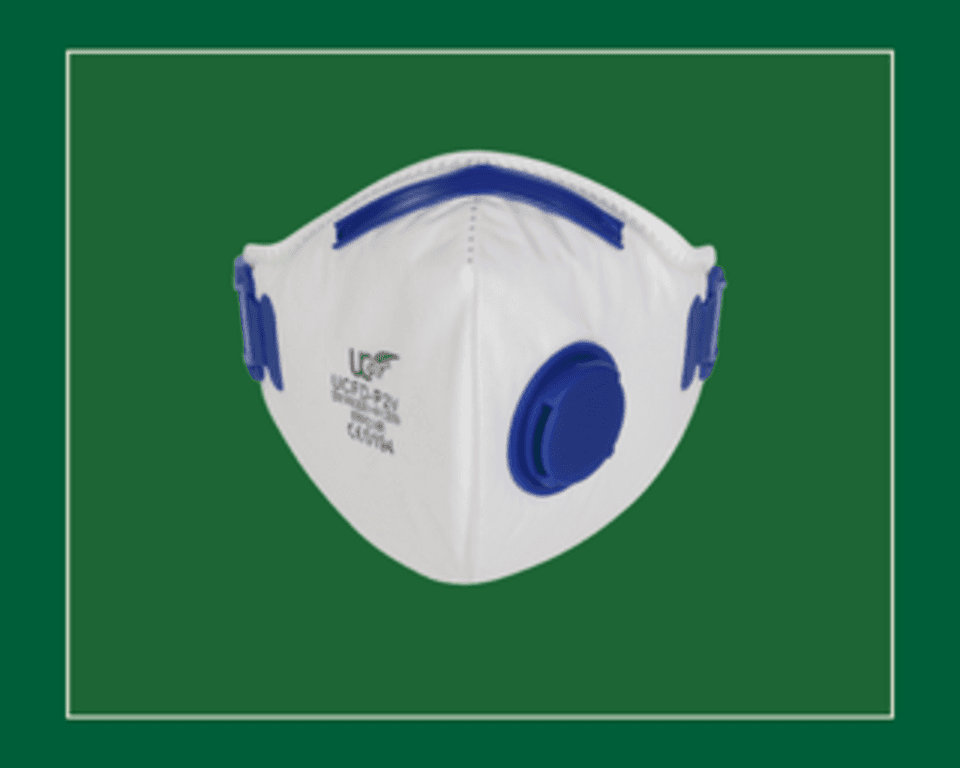 Vertical Fold Flat Dustmask Valved FFP2 