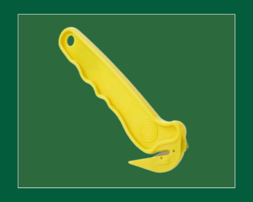 Hooked Safety Cutter Knife with Tape Slitter