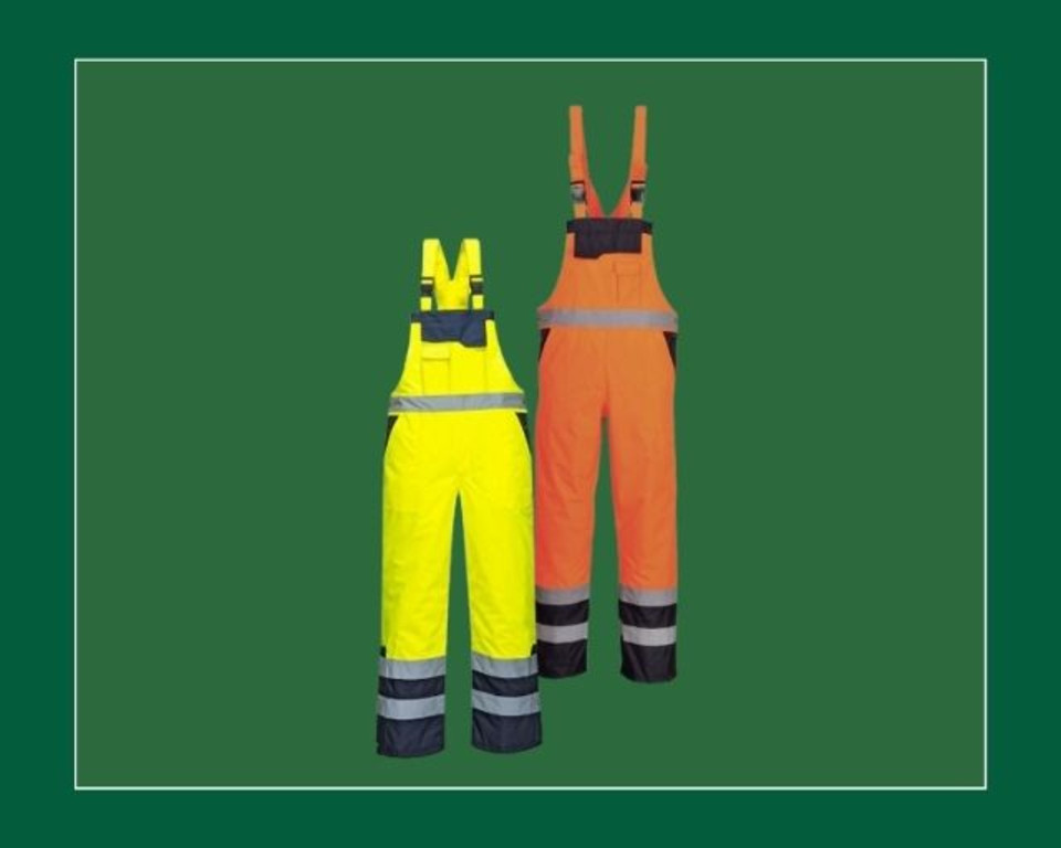 Contrast Hi-vis Bib And Brace Trousers